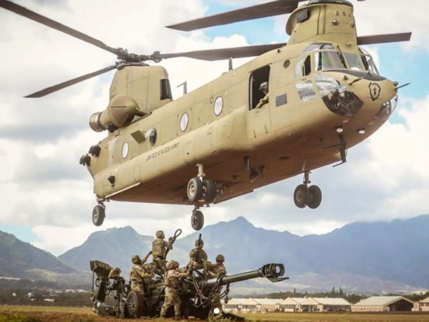 The 25th Infantry Division performing an Air Assault demonstration